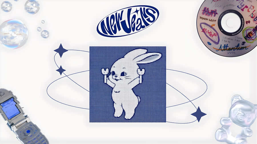 Newjeans Bunny Logo Wallpaper