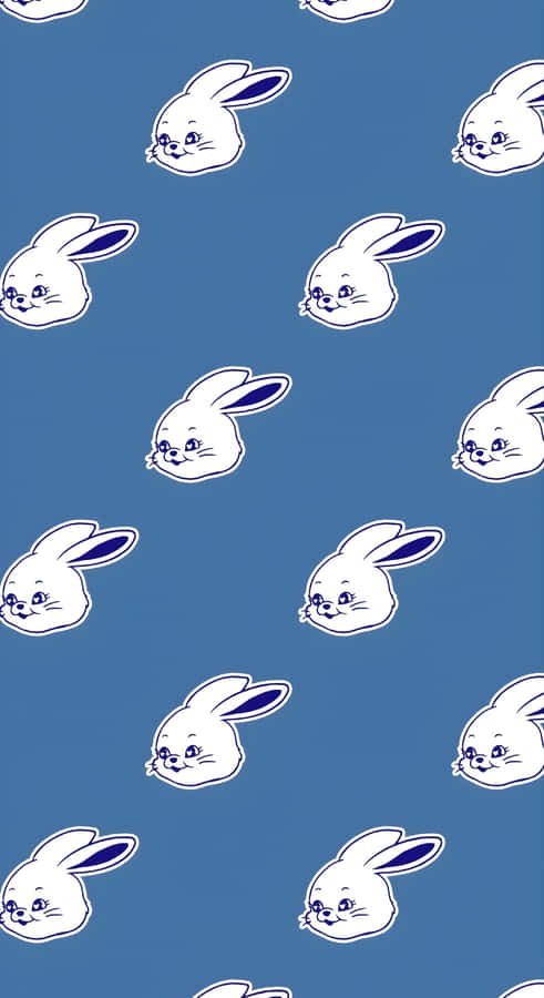 Newjeans Bunny Pattern Wallpaper
