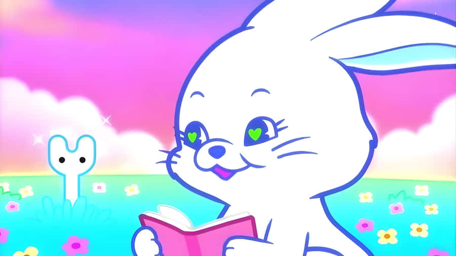 Newjeans Bunny Reading Book Wallpaper