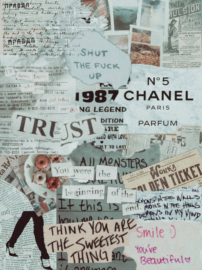 Newspaper Aesthetic Receipts And Notes Wallpaper