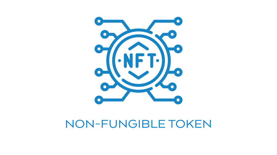 Nft Blue Circuit Icon Wallpaper