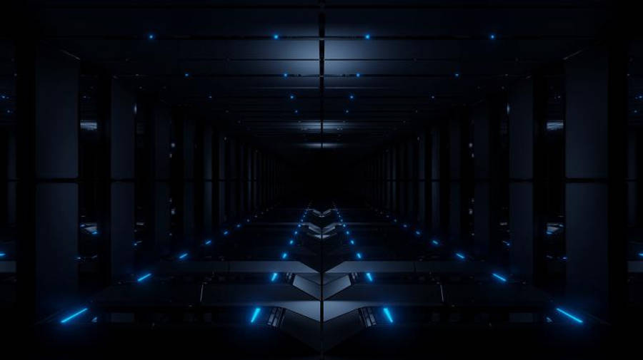 Nice Black Hall Wallpaper