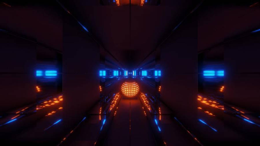 Nice Glowing Space Room Wallpaper