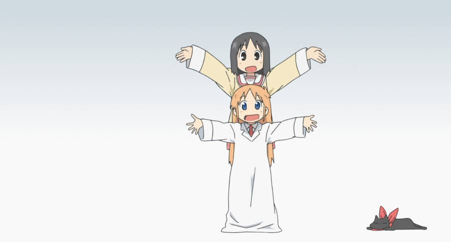 Nichijou Cute Nano And Hakase Wallpaper