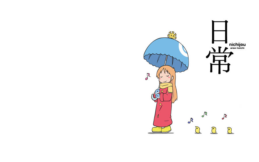 Nichijou Hakase With Umbrella Wallpaper