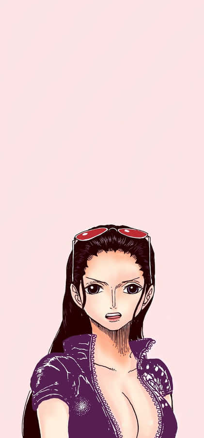 Nico Robin On A White Sandy Beach Wallpaper