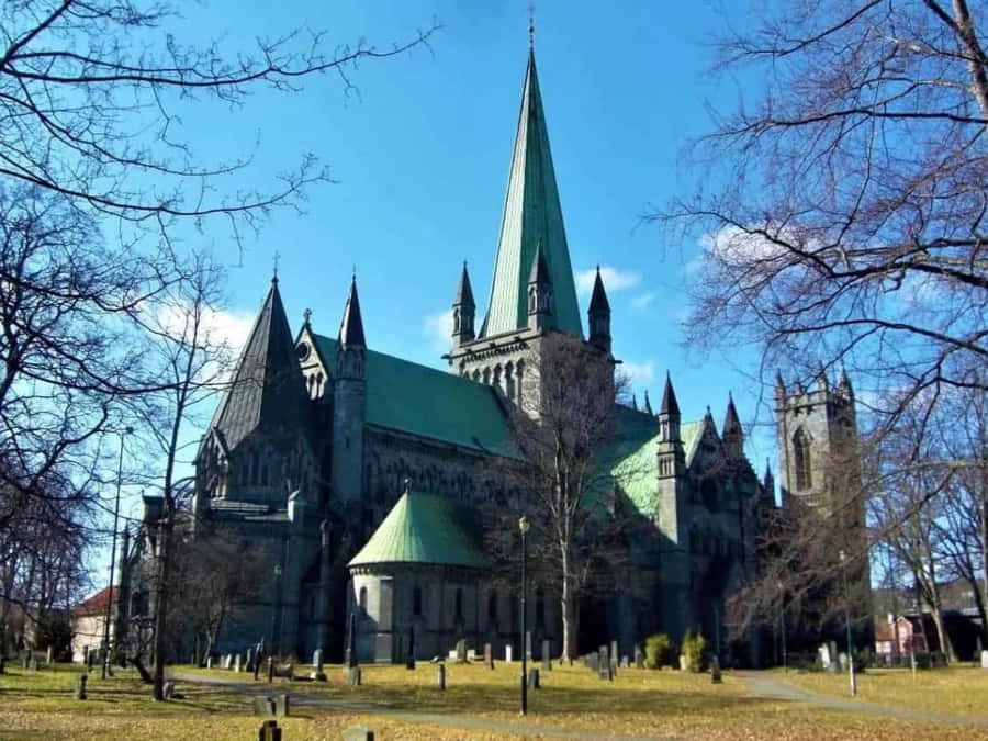 Nidaros Cathedral Trondheim Norway Wallpaper