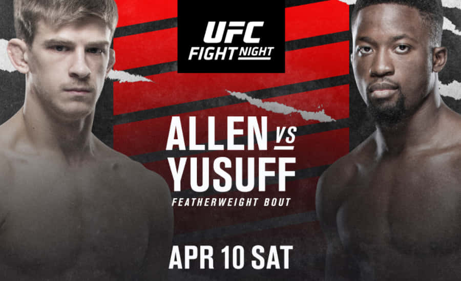 Nigerian Mma Fighter Sodiq Yusuff Versus Arnold Allen In An Intense Fight Poster Wallpaper