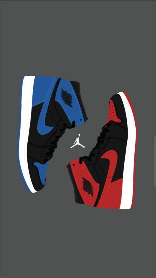 Nike Air Jordan 1 Banned And Royal Wallpaper