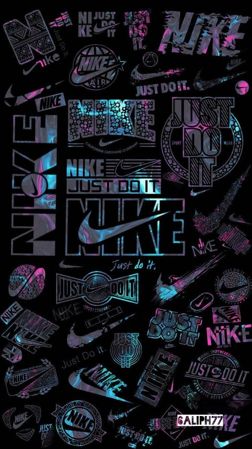 Nike Graffiti Iridescent Logos Wallpaper