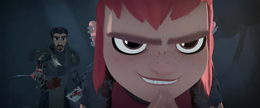 Nimonaand Blackheart Animated Scene Wallpaper