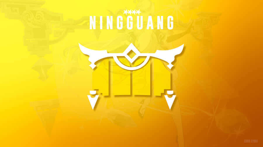 Ningguang - Bold Geo Vision Holder In Genshin Impact Wallpaper