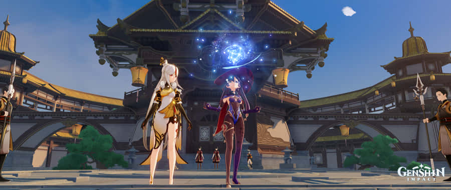 Ningguang From Genshin Impact Posing Wallpaper