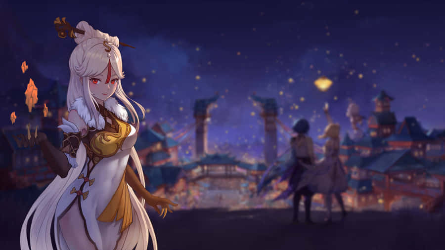 Ningguang, The Mysterious Geo Character In Genshin Impact Wallpaper