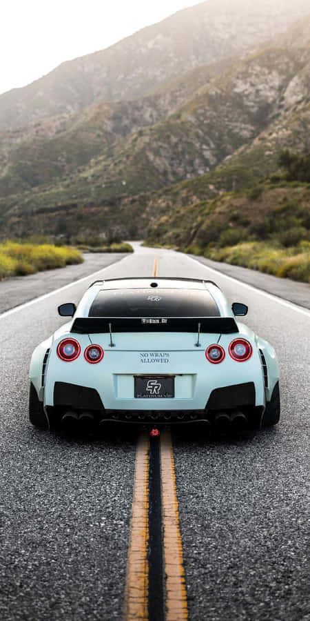 Nissan Skyline Iphone Road Mountains Wallpaper