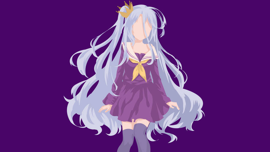 No Game No Life Minimalist Shiro Wallpaper