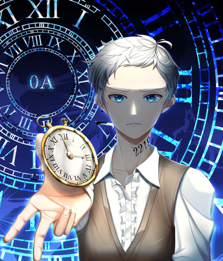 Norman From The Promised Neverland Contemplating A Strategy Wallpaper