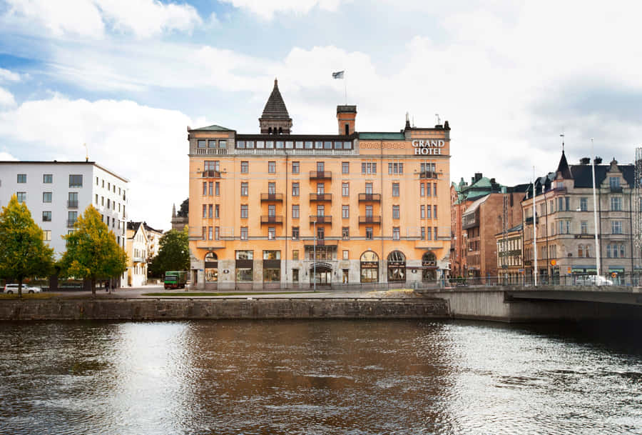 Norrkoping Grand Hotel Riverside View Wallpaper