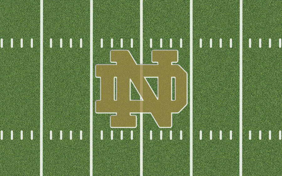 Notre Dame Football Team Showcased At Notre Dame Stadium Wallpaper