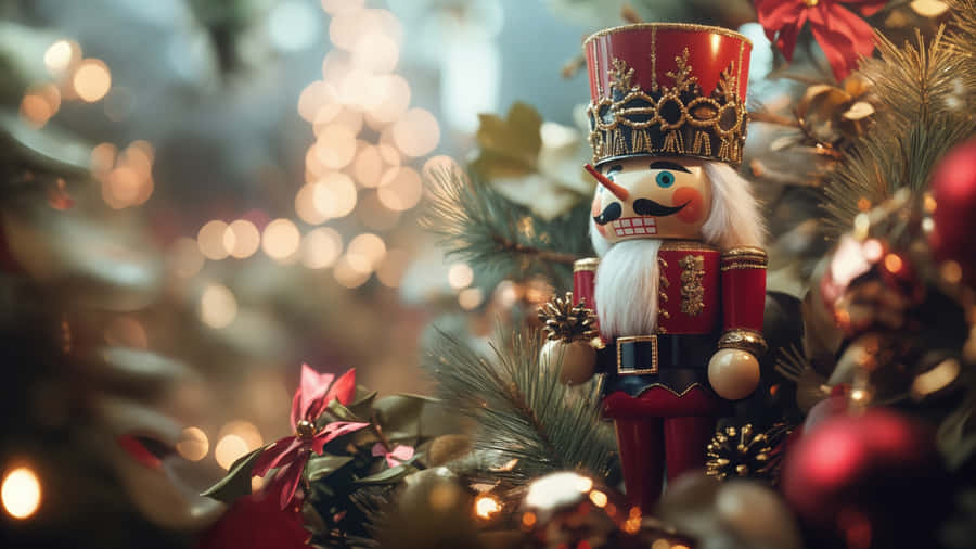 Nutcracker Christmas Decoration Wallpaper