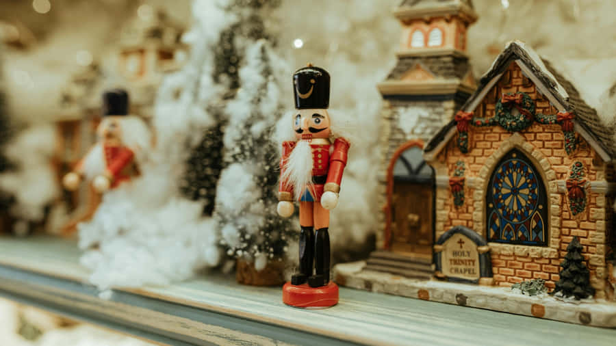Nutcracker Figurine Display Wallpaper