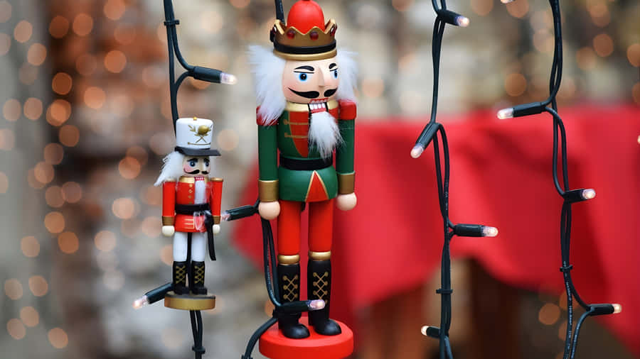 Nutcracker Figurines Display Wallpaper