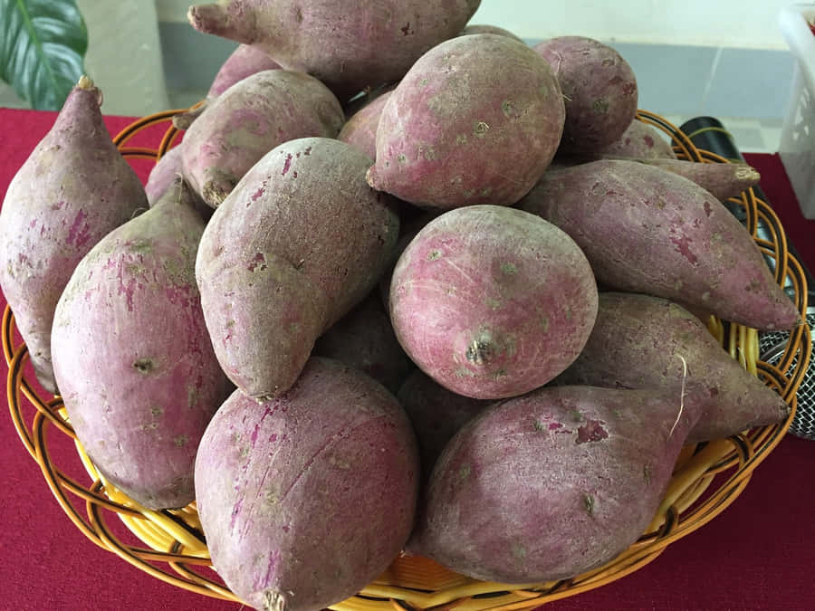Nutritious And Delicious Purple Sweet Potato Wallpaper