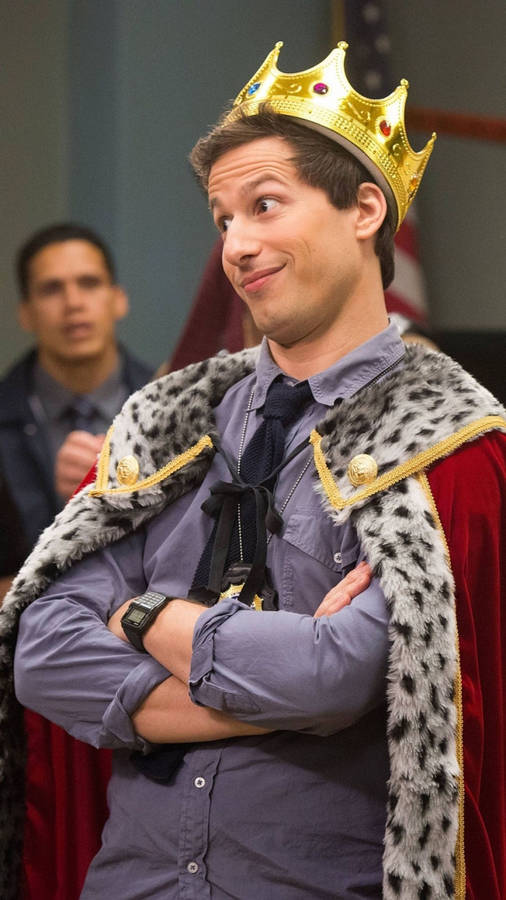 Nypd Detective Jake Peralta Invites You To Celebrate Halloween With Brooklyn Nine Nine Wallpaper