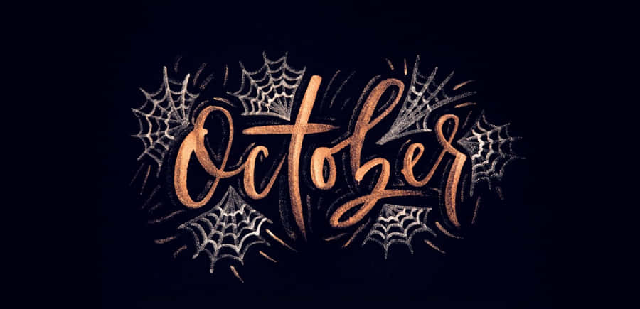 October Aesthetic Black Widescreen Wallpaper