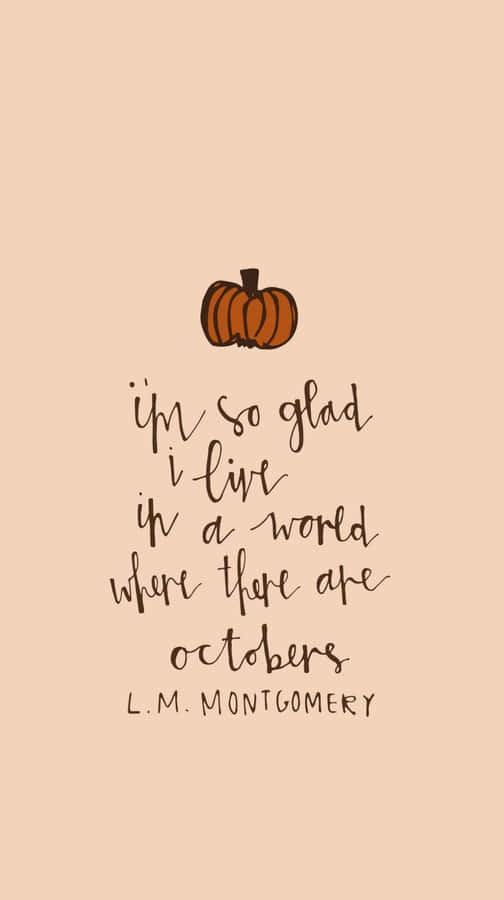 October Aesthetic Grateful Quote Wallpaper