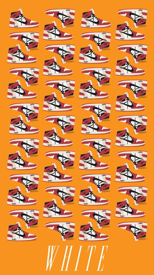 Off-white Nike Iphone Orange Wallpaper