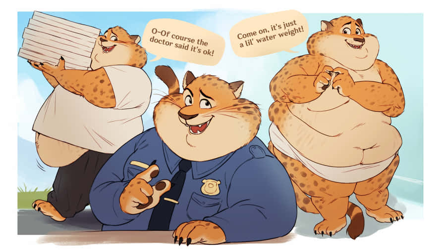 Officer Clawhauser Character Art Wallpaper