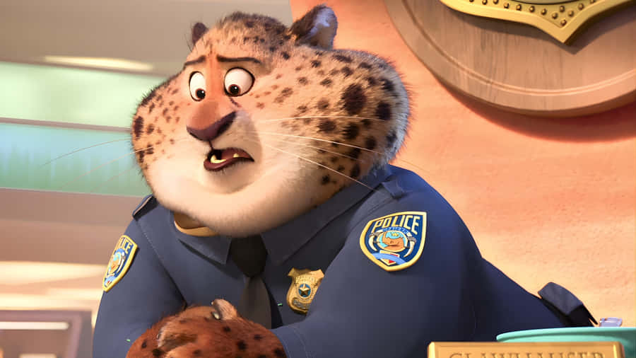Officer Clawhauser Concerned Expression Wallpaper