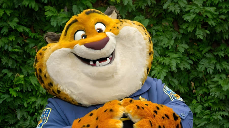Officer Clawhauser Smiling Cheerfully Wallpaper