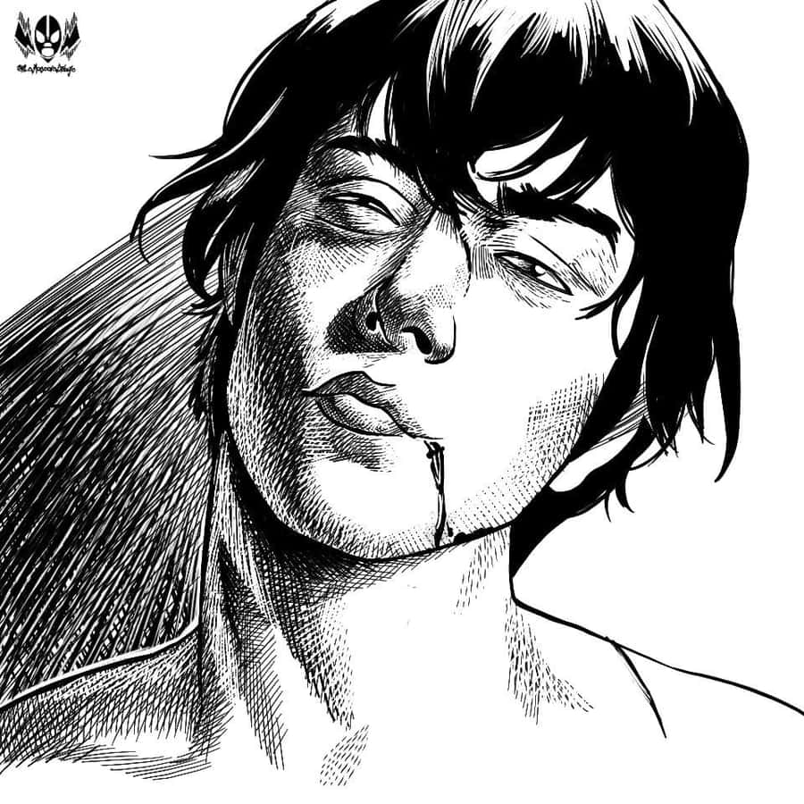 Ohma Tokita's Bruised And Bloodied Face Wallpaper