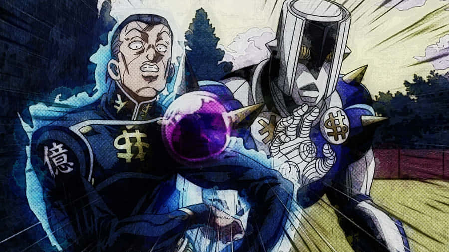 Okuyasu Nijimura Posing Confidently In An Intense, High-definition Wallpaper Wallpaper