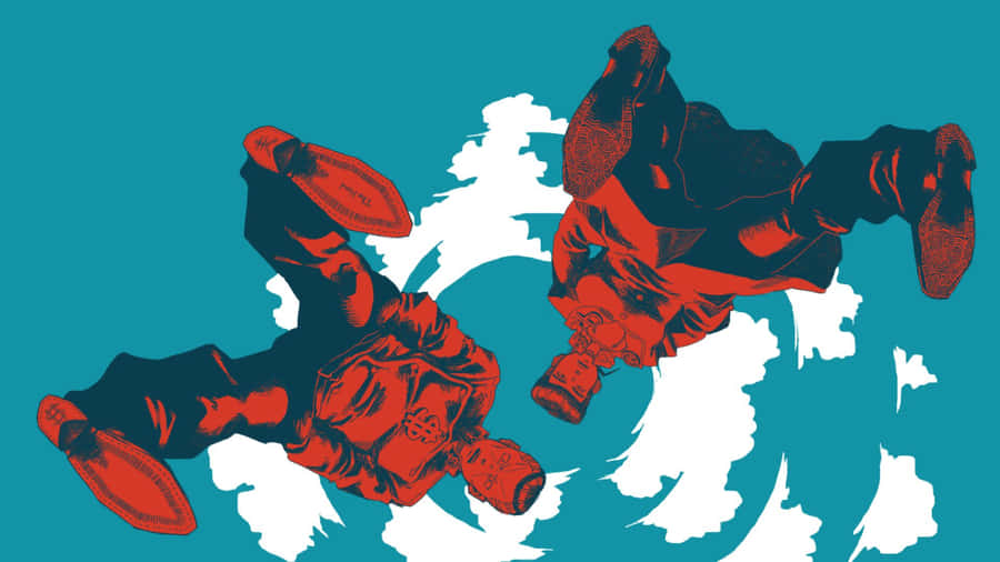 Okuyasu Nijimura Showcasing His Stand Power In Action Wallpaper