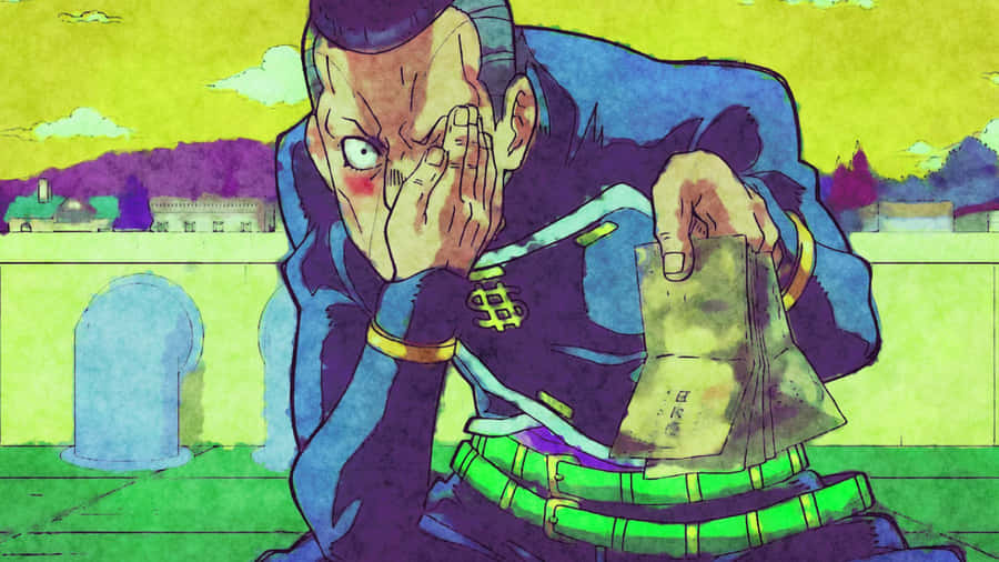 Okuyasu Nijimura Striking An Iconic Pose In High-quality 1920x1080 Wallpaper Wallpaper