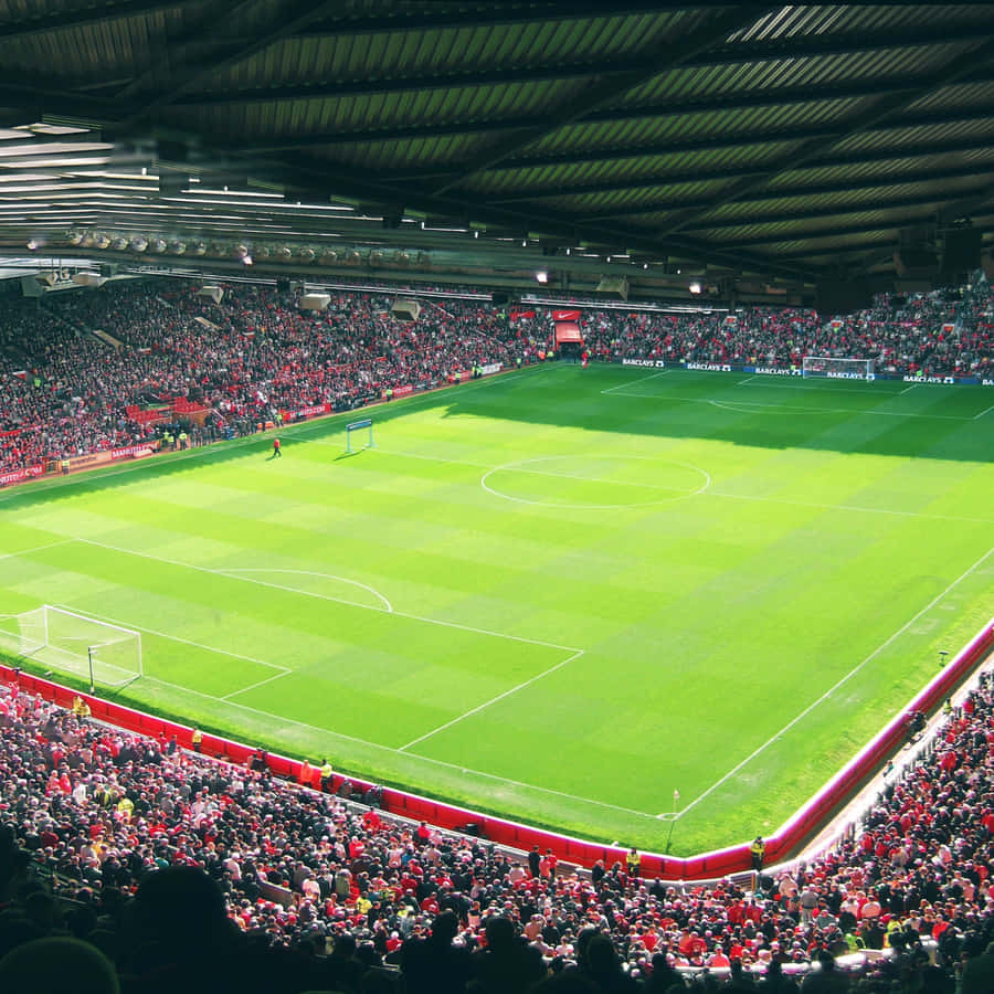 Old Trafford Crowded Match Day Wallpaper