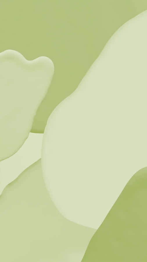 Olive Green_ Abstract Waves Wallpaper