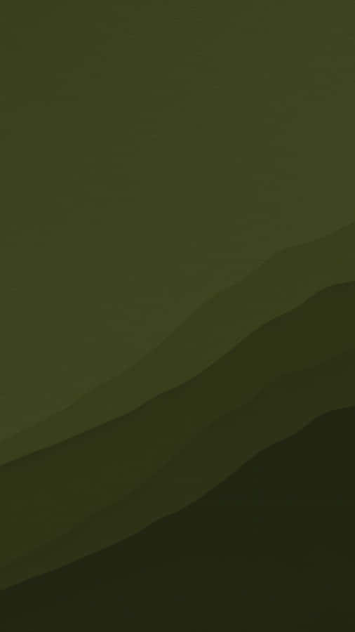 Olive Green Waves Abstract Wallpaper