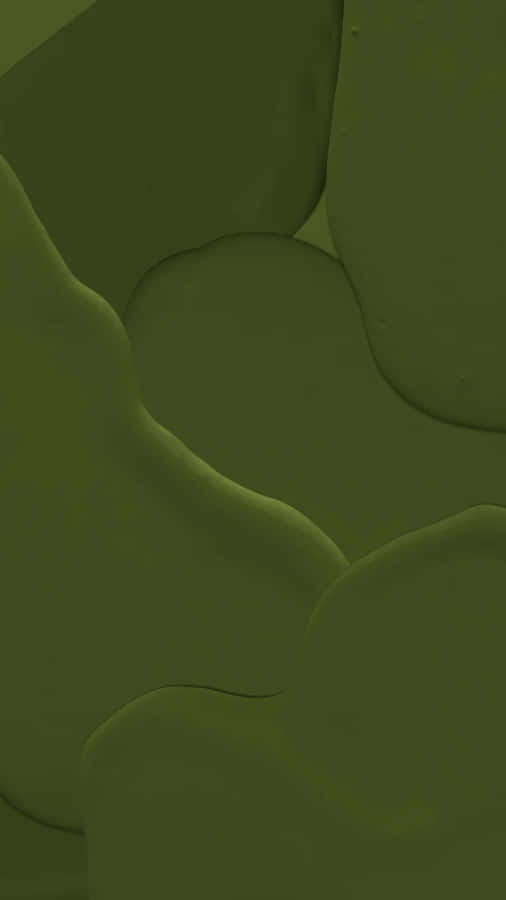 Olive Green Waves Texture Wallpaper