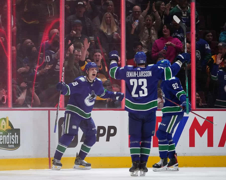 Oliver Ekman Larsson With Vasily Podkolzin Wallpaper