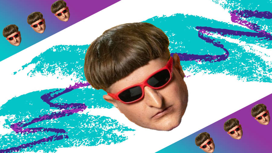 Oliver Tree Blue Purple Crayon Pattern Wallpaper