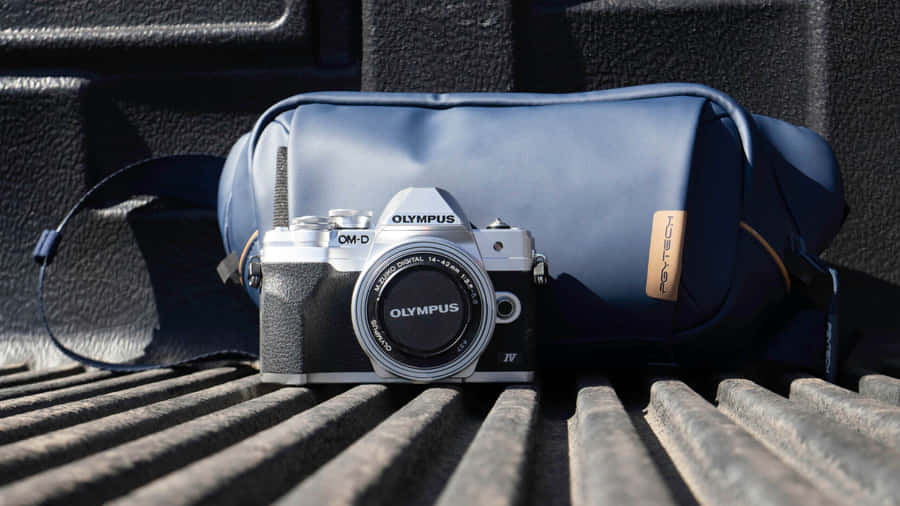 Olympus Photography Camera With Bag Wallpaper