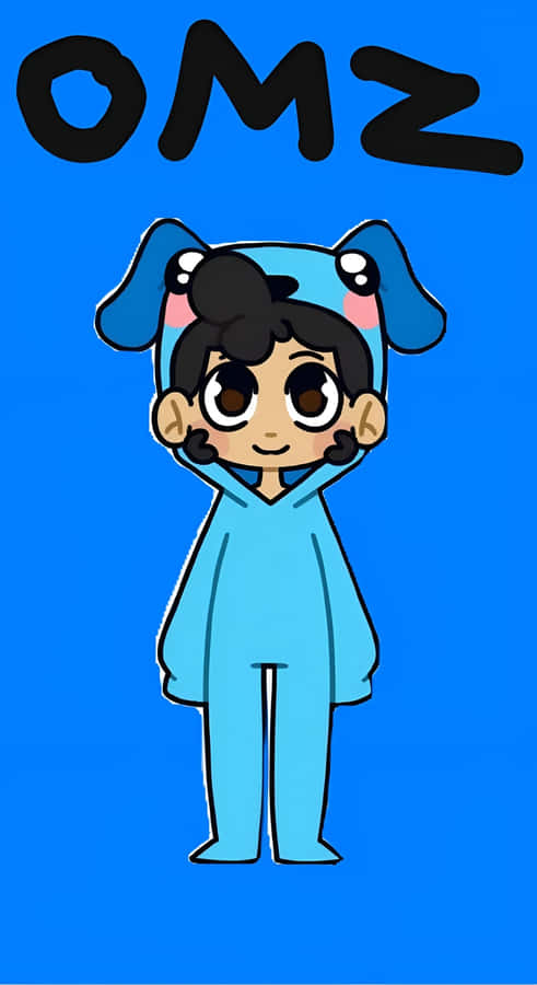 Omz Character In Blue Costume Wallpaper