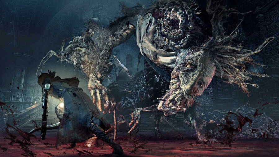 “one Hunter's Battle: A Duel Between Ludwig And The Hunter From Bloodborne.” Wallpaper