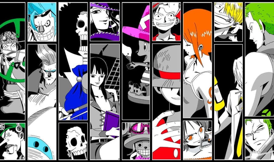 One Piece Main Characters Assembling For Action Wallpaper