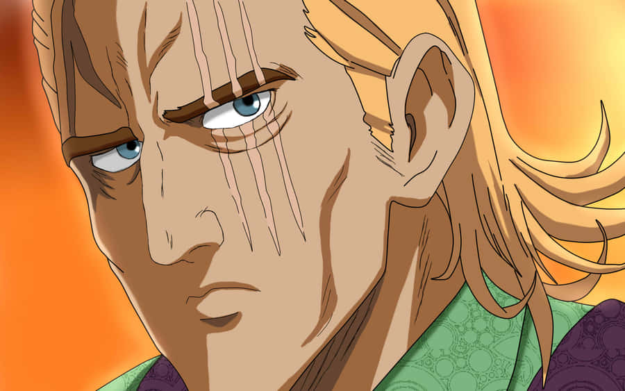 One Punch Man's King In A Powerful Stance Wallpaper