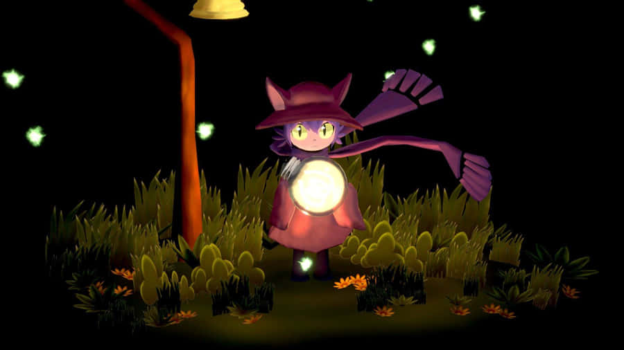 Oneshot Character Niko Night Scene Wallpaper